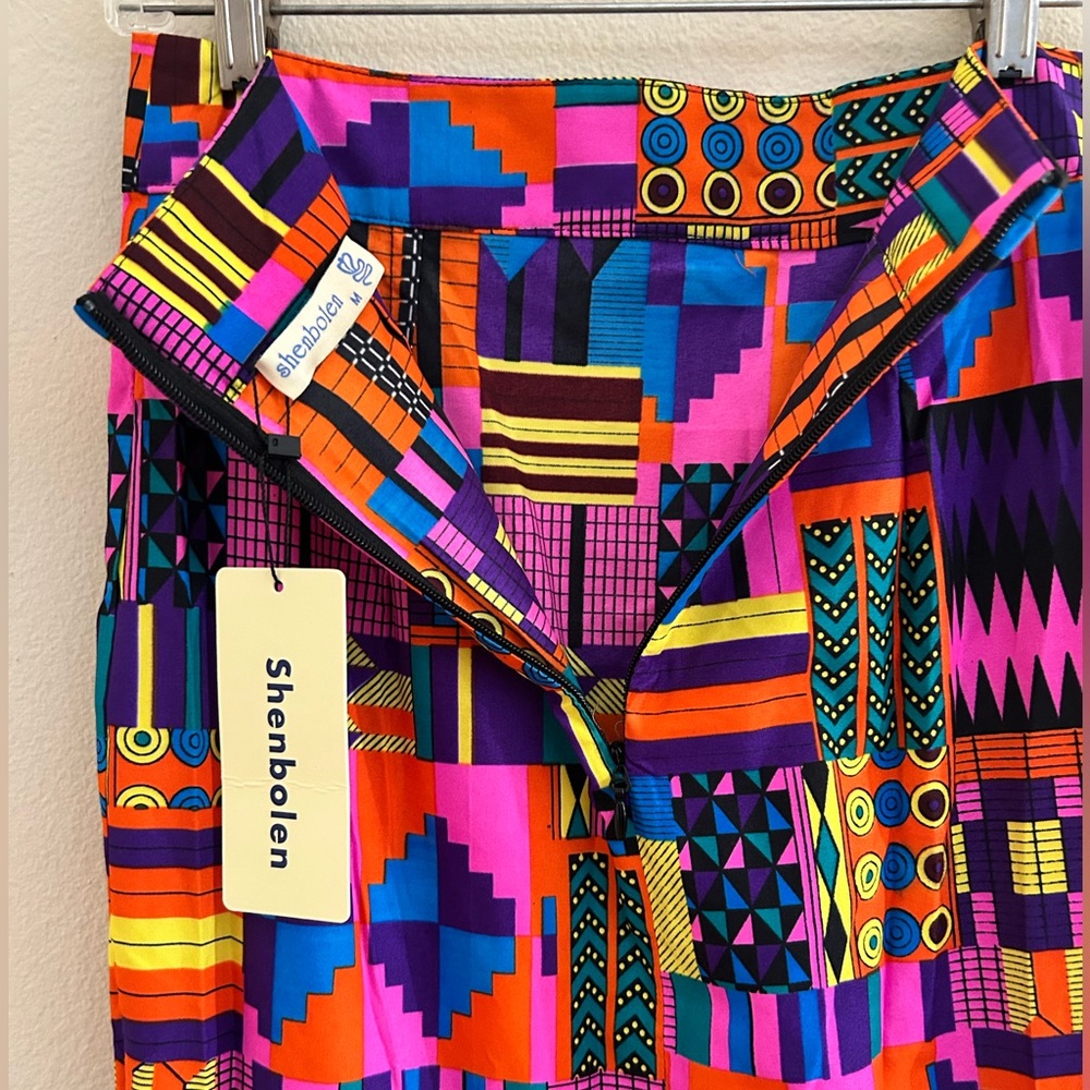 Psychedelic Carmen Maranda Vintage Maxi Skirt NWT Medium Long Fitted Ruffle - Picture 5 of 5